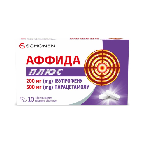 АФФИДА ПЛЮС таб. 200мг/500мг 10