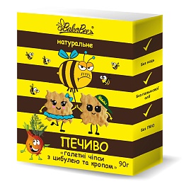 BAKERBEE печиво галетне з цибулею та кропом 90г