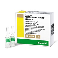 НІКОТИНОВА КИСЛОТА амп. 1% 1мл 10