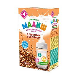 МАЛЮК суміш молочна гречана 350г 4+