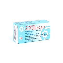 АУРІДЕКСАН краплі вушні 0,5мг/мл 5мл