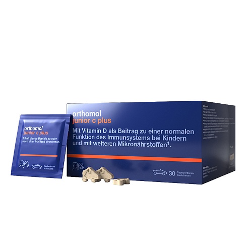 ORTHOMOL Junior C Plus таблетки жувальні машинки 30 днів лісові ягоди