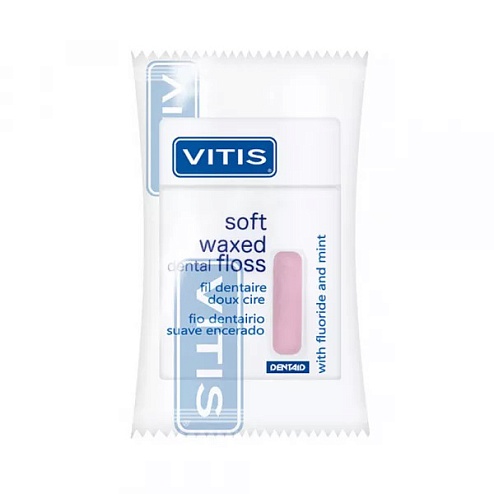 VITIS нитка зубна м'яка 50м (рожева)
