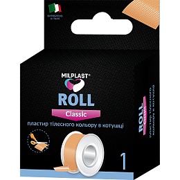 ЛЕЙКОПЛАСТИР MILPLAST ROLL classic тілесний 5х2,5см 1