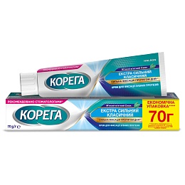 КОРЕГА ЕКСТРА крем д/фіксаціі класичний смак 70мл