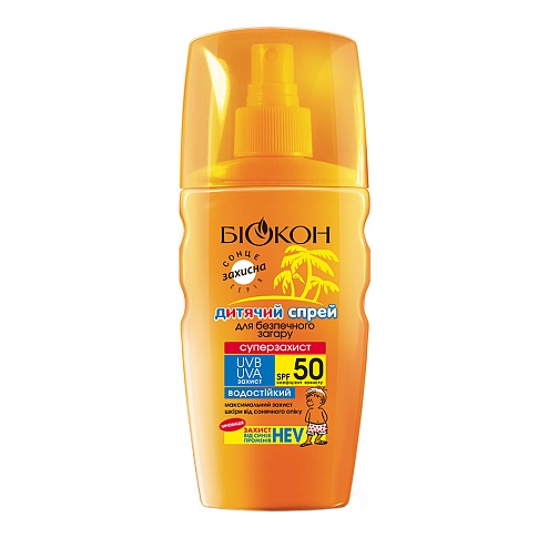 БІОКОН спрей дитячий д/безп..засмаги SPF50 160мл