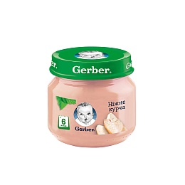 GERBER пюре ніжне курча 80г