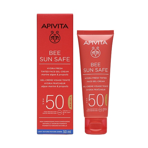 APIVITA BEE SUN SAFE гель-крем для обличчя з відтінком SPF50 50мл