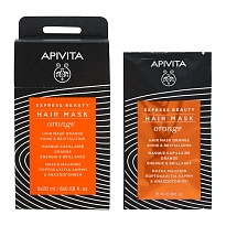 APIVITA ЕКСПРЕС маска д/волосся  блиск та оздоровлення з АПЕЛЬСИНОМ 20мл