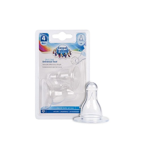 CANPOL 18/118 СОСКА силіконова кругла для каші 6+ 2