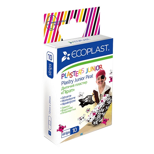 ЛЕЙКОПЛАСТИР EСОPLAST Пірат дитячий полімерний 10