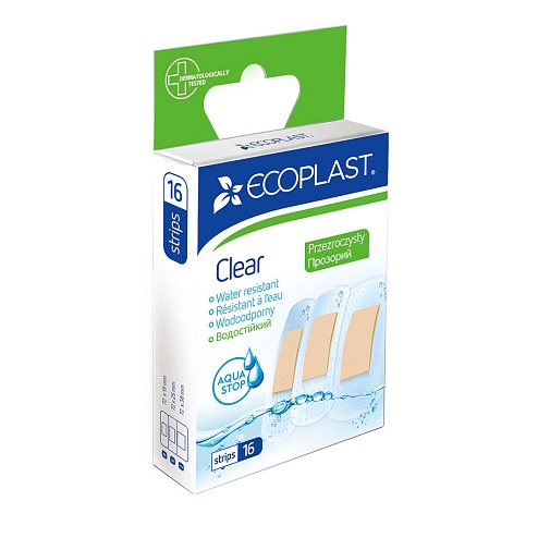 ЛЕЙКОПЛАСТИР EСОPLAST Прозорий полімерний 16