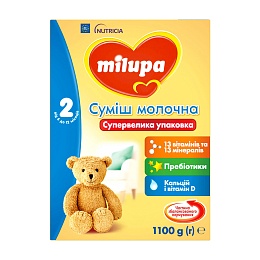 MILUPA 2 суміш молочна 1100г 6-12 міс