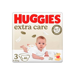 ПІДГУЗНИКИ HUGGIES EXTRA CARE - 3 6-10кг 40