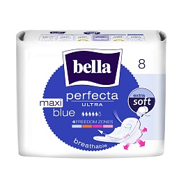ПРОКЛАДКИ BELLA Perfecta Ultra Blue Maxi soft 8