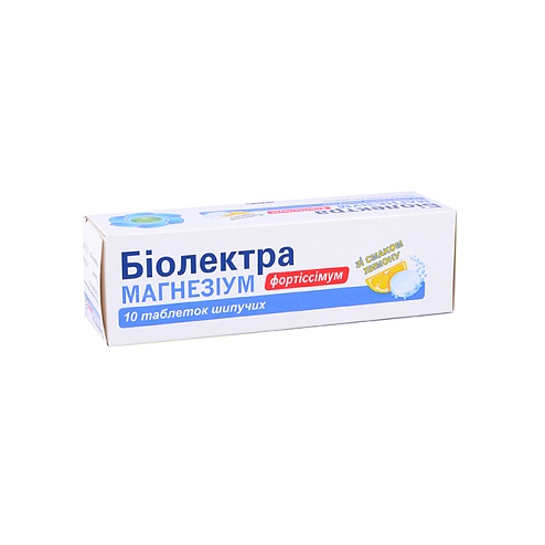 БІОЛЕКТРА МАГНЕЗІУМ ФОРТІССІМУМ таб. шип. 10 лимон