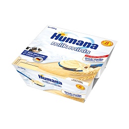 HUMANA пудинг МАННИЙ З ВАНІЛЛЮ 4х100г 8+