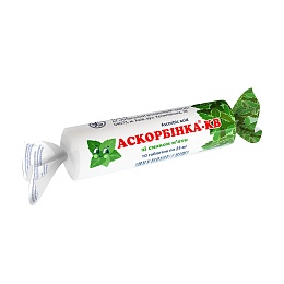 АСКОРБІНКА-КВ таб. 0,025 10 м'ята