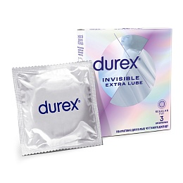 ПРЕЗЕРВАТИВ DUREX 3 Invisible Extra Lube