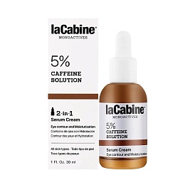 LACABINE Caffeine Solution 2в1 крем-сироватка д/контуру очей проти набряків та темних кіл 5% 30мл