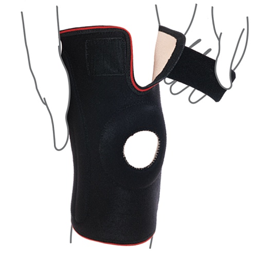 БАНДАЖ на колінний суглоб з спір.ребр.жорстк.р.L R6202