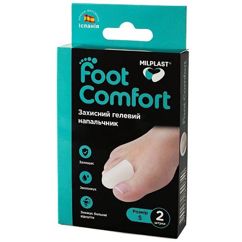 MILPLAST FOOT COMFORT напальчник гелевий захисний р.S 2
