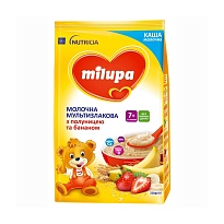 MILUPA каша молочна мультизлакова 210г полуниця, банан