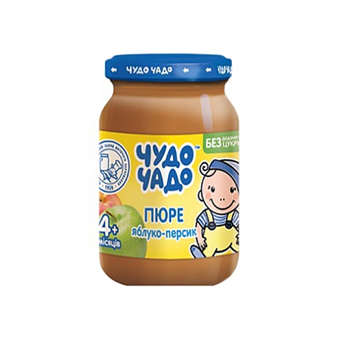 ЧУДО-ЧАДО пюре яблуко-персик б/цукру 170г