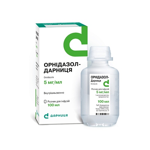 ОРНІДАЗОЛ-ДАРНИЦЯ р-н д/інф.5 мг/мл 100 мл