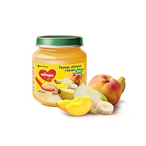 MILUPA пюре яблуко-банан-персик 125г