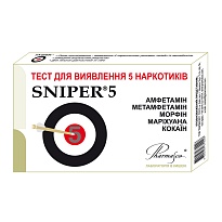 ТЕСТ SNIPER д/діагн. 5 НАРКОТИКІВ