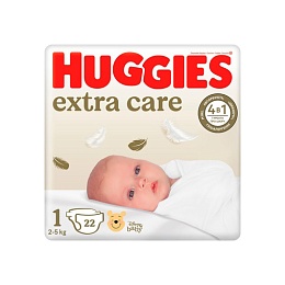 ПІДГУЗНИКИ HUGGIES EXTRA CARE - 1 2-5кг 22