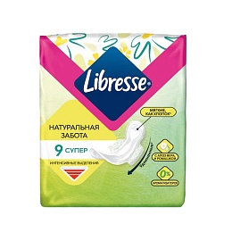 ПРОКЛАДКИ LIBRESSE NATURAL CARE Ultra super 9