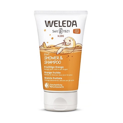 WELEDA КІДС шампунь-гель для волосся/тіла АПЕЛЬСИН 150мл