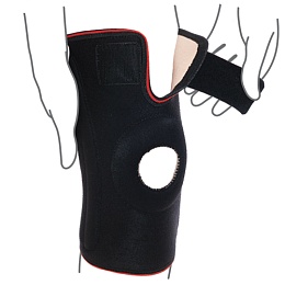 БАНДАЖ на колінний суглоб з спір.ребр.жорстк.р.L R6202