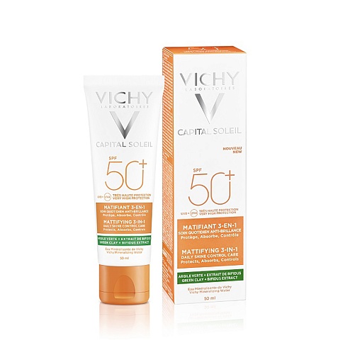 VICHY КАПІТАЛЬ СОЛЕЙ крем сонцезахисний матуючий для жирної шкіри SPF50+ 50мл