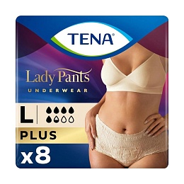 ТРУСИ урологічні TENA LADY PANTS plus large creme 8