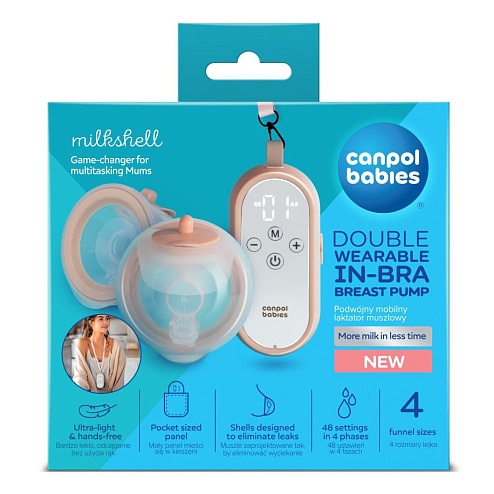 CANPOL 20/106 МОЛОКОВІДСМОКТУВАЧ подвійний MilkShell