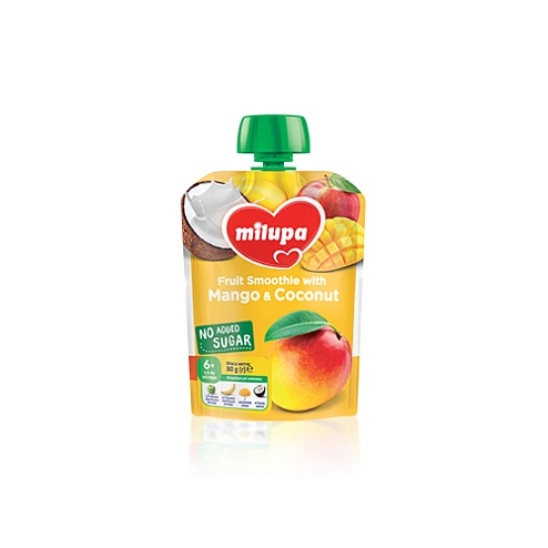 MILUPA пюре яблуко-банан-манго-кокос 80г пауч