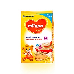 MILUPA каша молочна мультизлакова 210г печиво