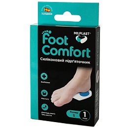 MILPLAST FOOT COMFORT підп'яточник силіконовий р.S 2