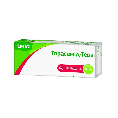 ТОРАСЕМІД-ТЕВА таб. 10мг 30 (10х3)