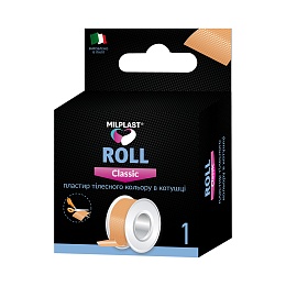 ЛЕЙКОПЛАСТИР MILPLAST ROLL classic тілесний 5х2,5см 1