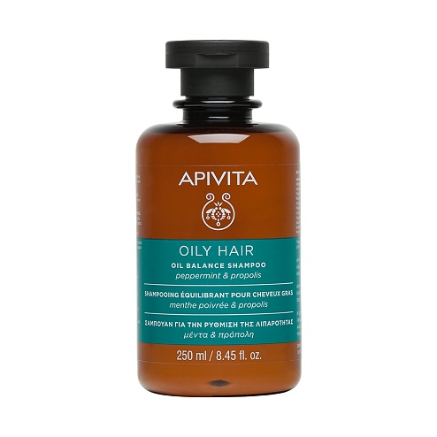 APIVITA HAIR шампунь д/відновлення балансу шкіри голови М'ЯТА та ПРОПОЛІС 250мл