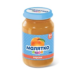 МАЛЯТКО пюре ПЕРСИК 180г