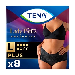 ТРУСИ урологічні TENA LADY PANTS large 8 чорні