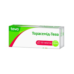 ТОРАСЕМІД-ТЕВА таб. 10мг 30 (10х3)