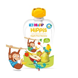 HIPP пюре ЯБЛУКО-ГРУША-БАНАН 100г пакет