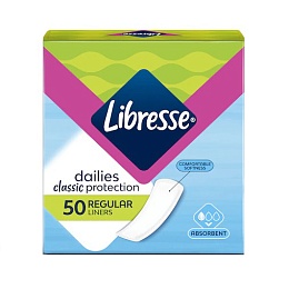 ПРОКЛАДКИ LIBRESSE щоденні CLASSIC REGULAR 50