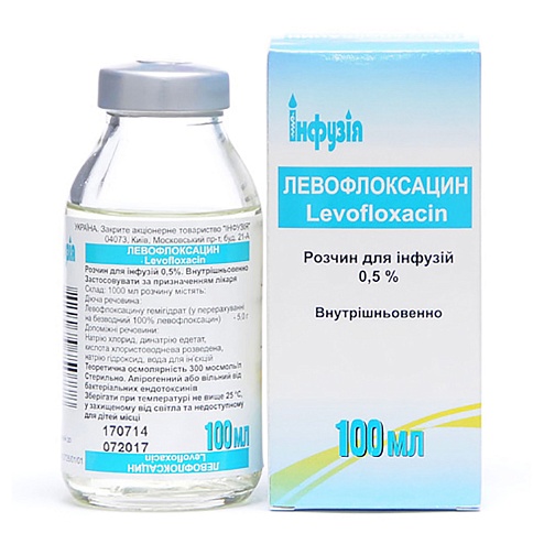 ЛЕВОФЛОКСАЦИН р-н д/інф. 0,5 % 100 мл